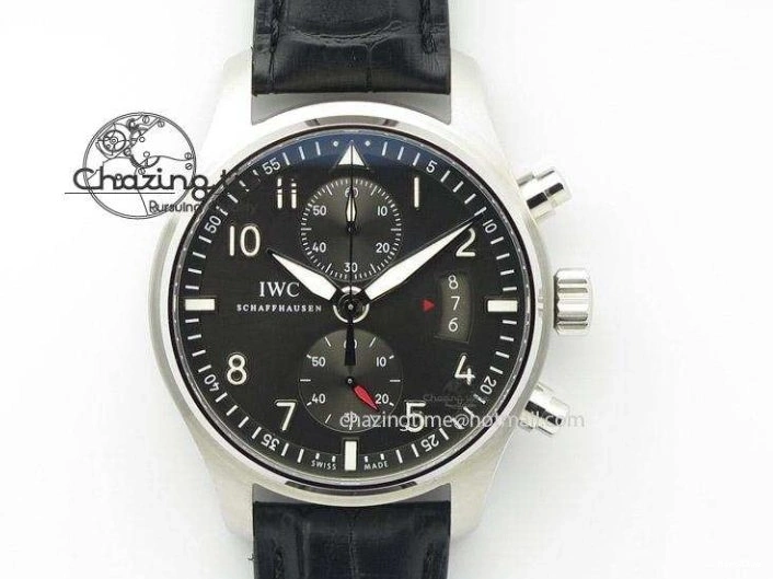 MIROTIME 0123 Big Pilot IW510301 Satin-Polished RG YLF Best Edition Black Dial On Leather Strap A Flexible 7222
